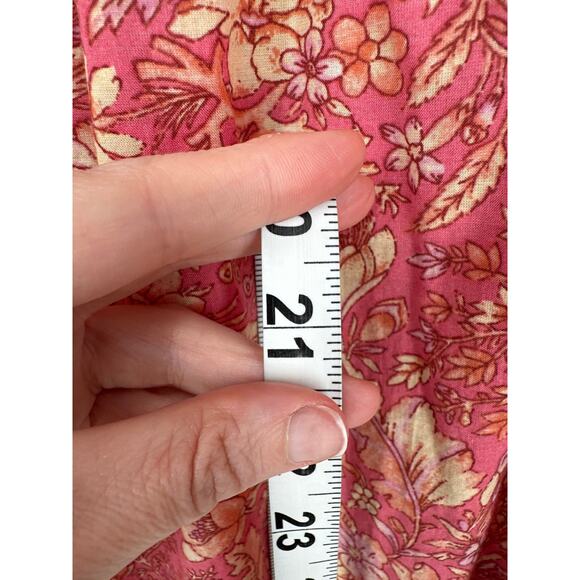 J Crew Top Women XS Pink Floral Cottage Square Neck Flowy Boho Comfy Lightweight - Picture 6 of 7